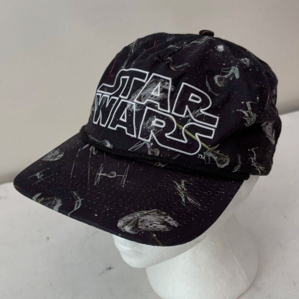 Star Wars All Over Print Millennium Falcon Rope Detail Snapback Hat Cap O/S